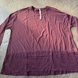 Lululemon burgundy flowy top